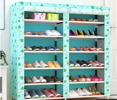 Thick Non-woven Double Row Multi-layer Shoe Cabinet