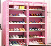 Thick Non-woven Double Row Multi-layer Shoe Cabinet