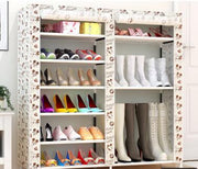 Thick Non-woven Double Row Multi-layer Shoe Cabinet