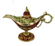 Arabian Genie Oil Lamp Container Decor