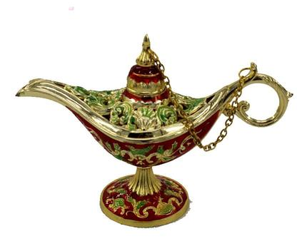 Arabian Genie Oil Lamp Container Decor