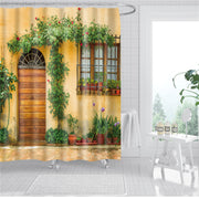 Garden Flowers Scenery Shower Curtains Bath Curtain Waterproof