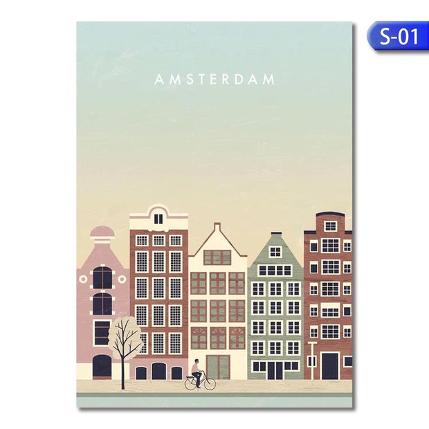 Home Decor Travel Poster Canvas Painting