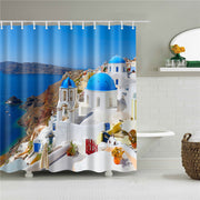 Garden Flowers Scenery Shower Curtains Bath Curtain Waterproof